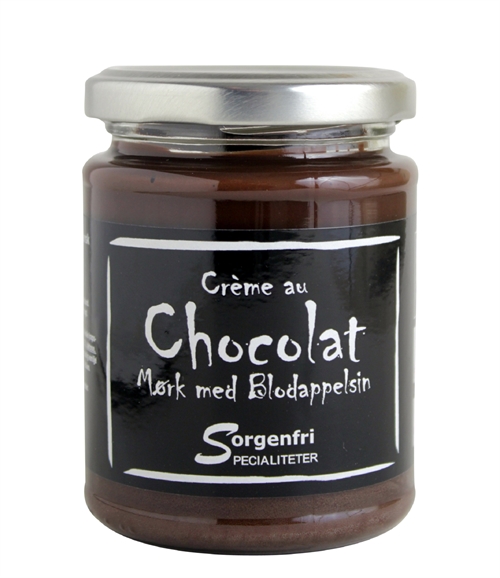 Belgisk Chokoladecreme, Mørk m. blodappelsin 250g